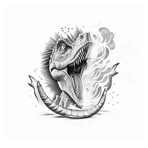 Childish Dinosaur Smoking Weed