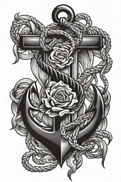 Anchor And Heart Surrounded
