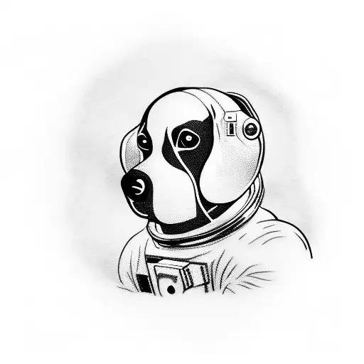 Astronaut Walking A Brittany Spaniel