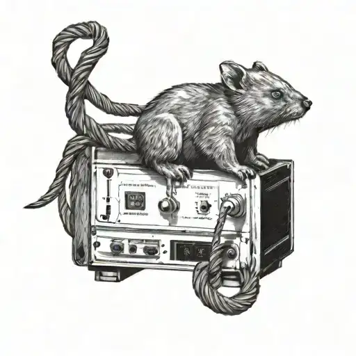 Single Ethernet Port On A Server Box With Lights And A Baby Wombat Holding The Cable