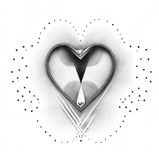 Heart With Guitar Piercing It