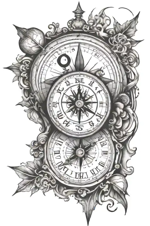 Compass And Clock