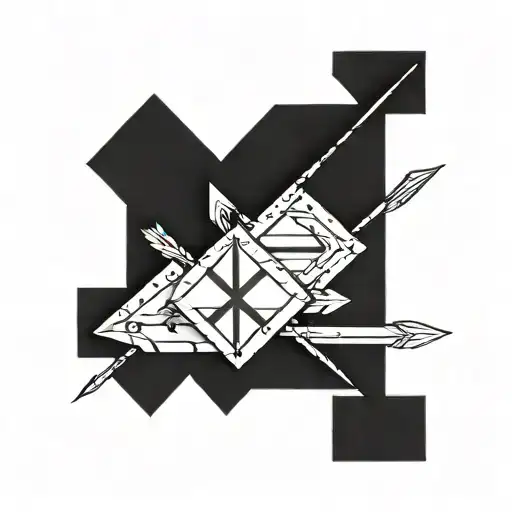 Three Arrows Representing Three Friends Who Love Going Out Together