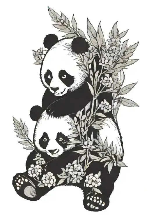 Panda And Lavender