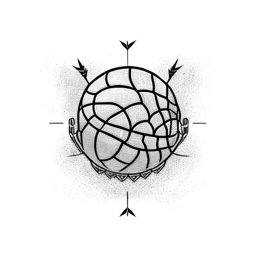 Basketball With Crown And Banner