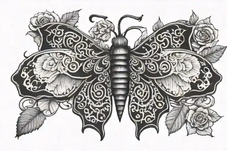 Funeral Pyre Moth Emerging