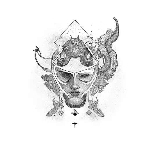 Aquarious Jug Pouring Onto Gemini Faces