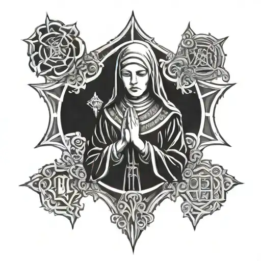 Gothic Nun Praying