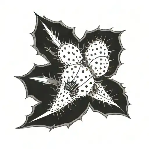 Pear Cactus In Buffalo Skull