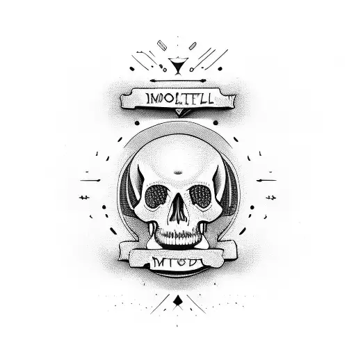 The Word Motivated Surrounded By Little Skulls