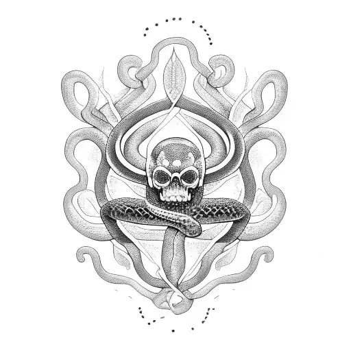 Ayahuasca Vine And Snake