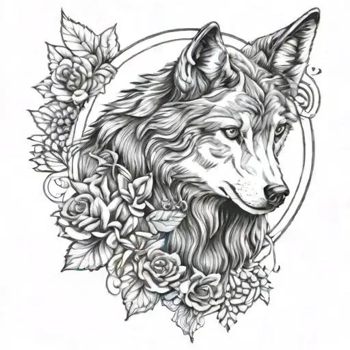 Wolf Girl Tattoo Forearm For Women