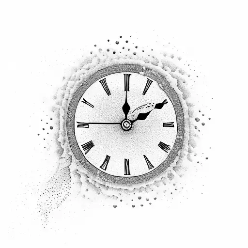 A Clock Melting Into A Pool Of Water Symbolizing The Fluidity Of Time And Freedom