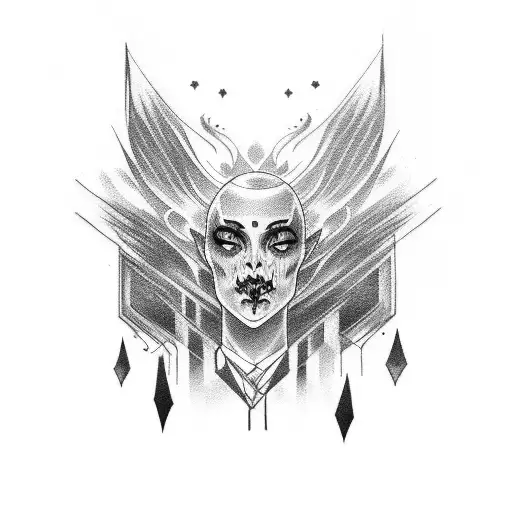 Gothic Style Face With Background