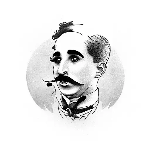 Charlie Chaplin Tattoed Gangster Version