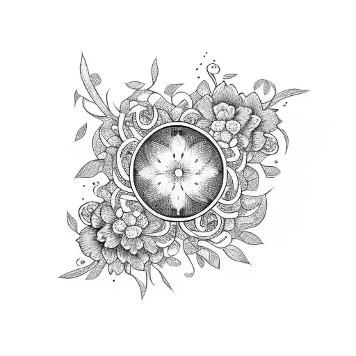 A Tattoo Of A Fender Guitar Neck Intertwined With Blooming Flowers And Vines