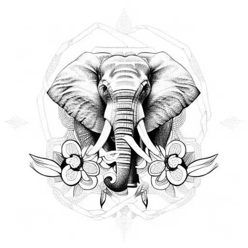 Elephant Africa Flowers