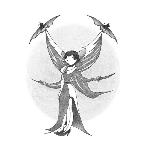 Flying Witch In A Broom