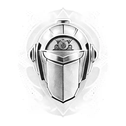 A Traditional Spartan Helmet Adorned With Symbols Of Maud And Lynn