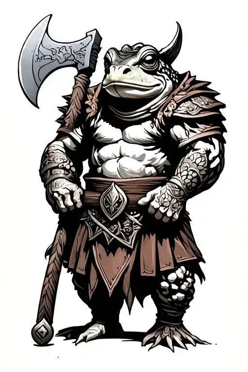 Toad Warrior With Axe