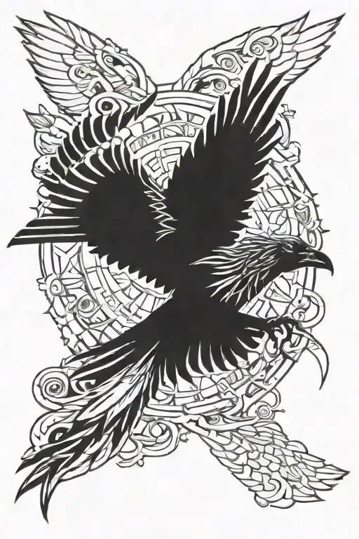 Raven Wing Turning Into Airplane Flying