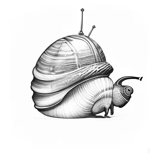 A Snail With Its Shell Replaced By A Philadelphie Eagles Football Helmet