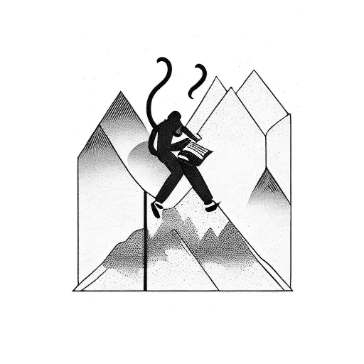 A Silhouette Of A Person Reading A Book On A Mountain Peak