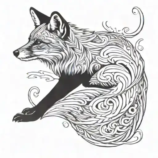 Fox With Goupil Writing For Men On The Forearm