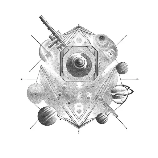 Incorporate Cybernetic Elements Into A Galaxy Scene Representing The Darkness Of Space