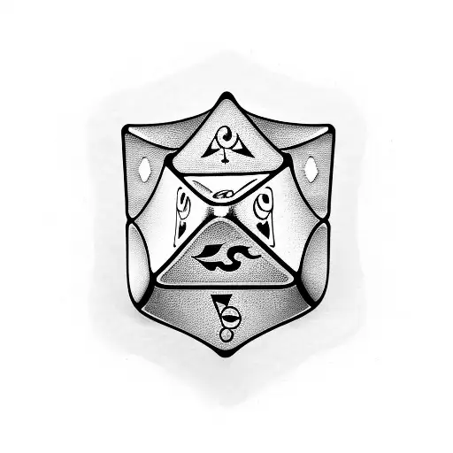 Upset Dice Cup With Six Dices And Playing Cards Surrounded By Elderflowers