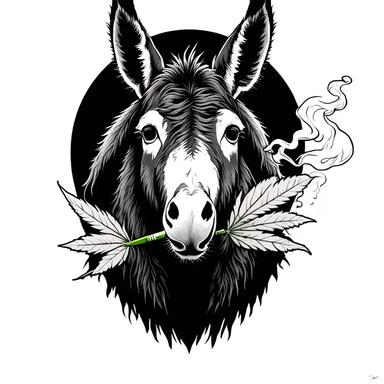 Sad Donkey Smoking Weed Joint