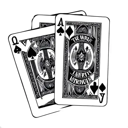 A Poker Hand With Star Wars And Harry Potter Themed Cards
