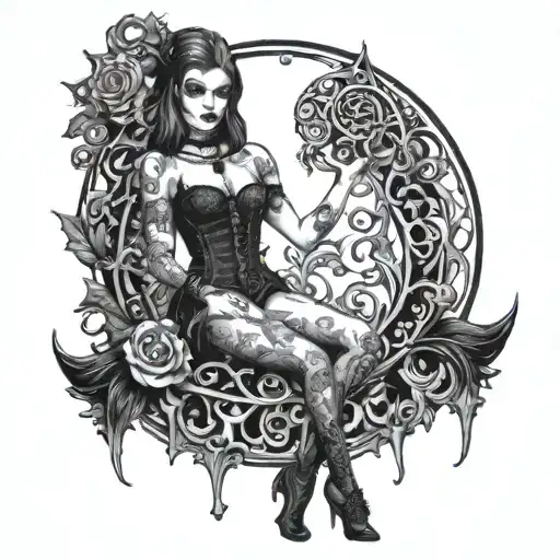 Sexy Gothic Women Posing