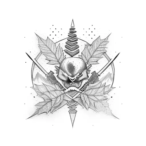 Katana With Saycamore Leaves