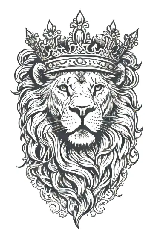 Lion Wearing A Crown