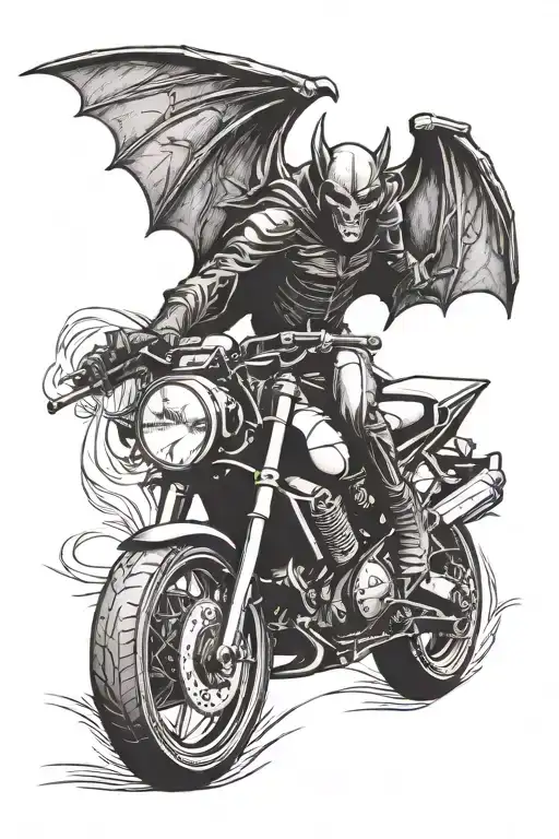 A Motorcycle Transforming Into A Sleek Vampire Bat In Flight