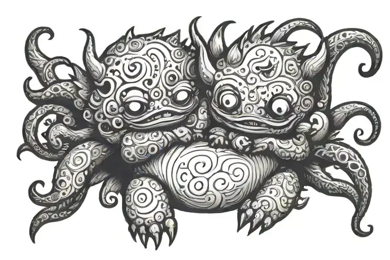 Cute Little Monster Having Nap Time