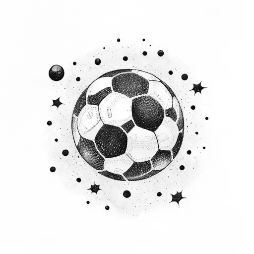 A Soccer Ball Morphing Into A Galaxy With Stars And Planets