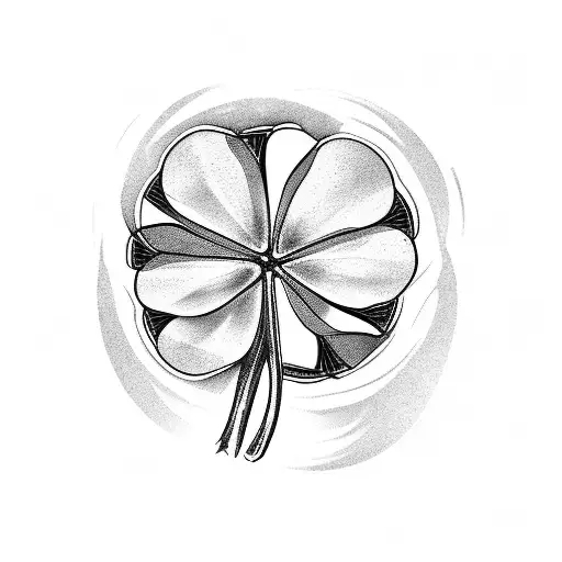 Three Leaf Clover With Shea Written In The Stem