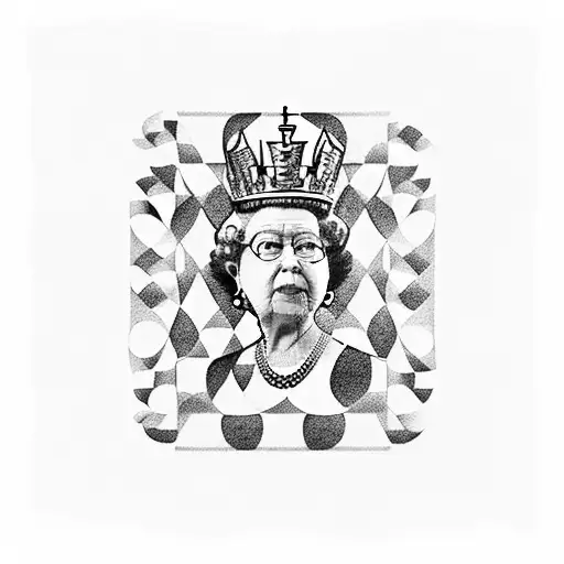 A Chessboard Pattern With The Queen And Pawn In A Black And White Color Scheme