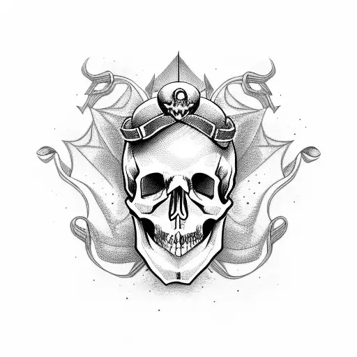 Skull With Names Sheridan Amelia Kelly