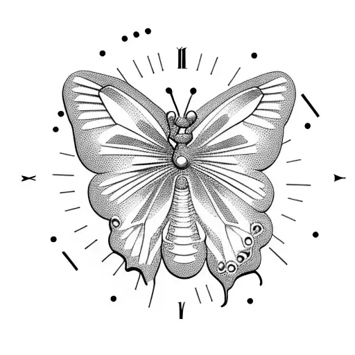 Butterflies And Clock