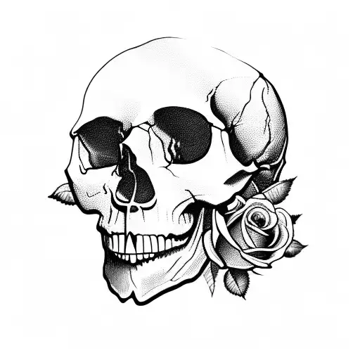 Skull With Roses
