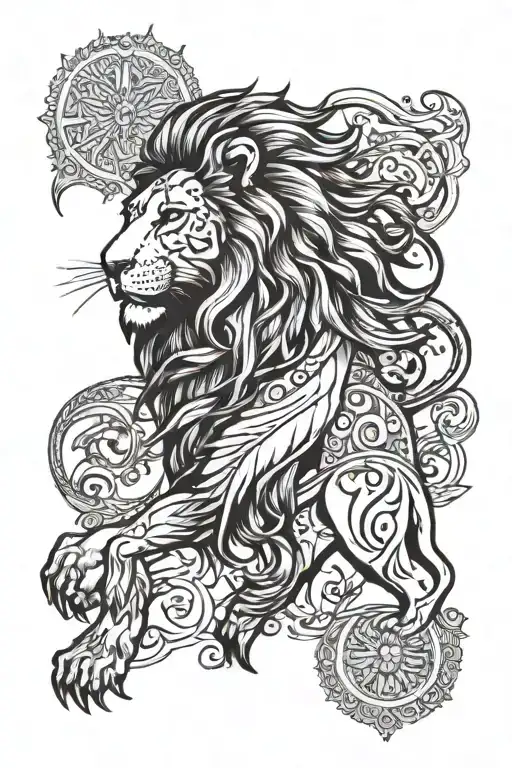 Lion Indian Style