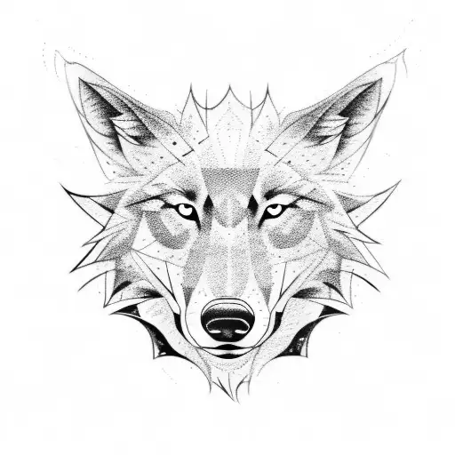 Abstract Wolf Head