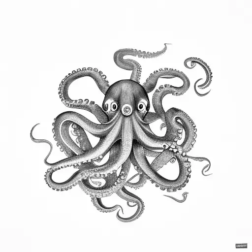 An Octopus Wrapping Its Tentacles Around A Flying C-130t