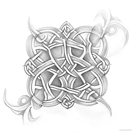 Celtic Knot With Fleur De Lis