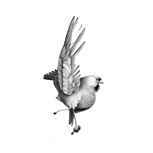 A Bird Flying In The Air