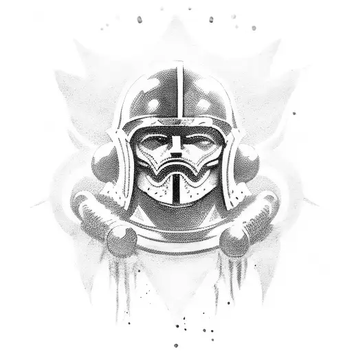 A Spartan Soldier With Red Eyes