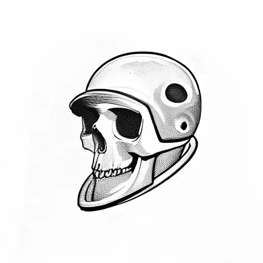 Astronaut With Skull In Helmet